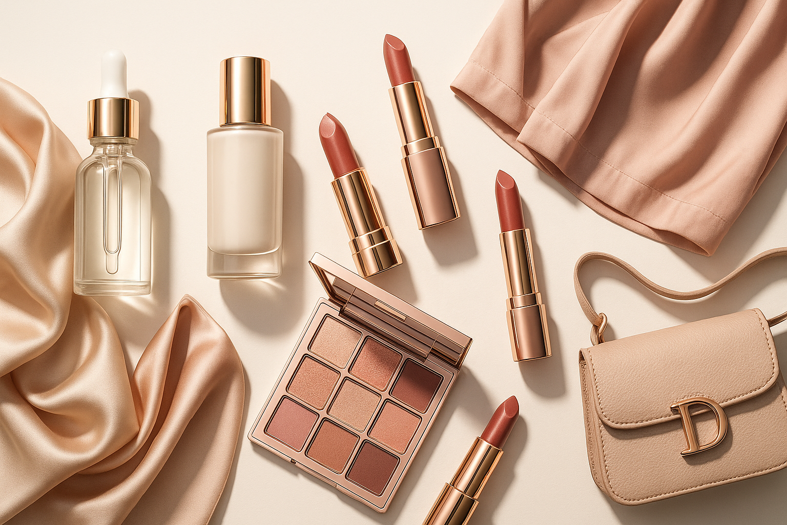 a very sharp eye catchy banner that showcase skin care product, beauty and clothing